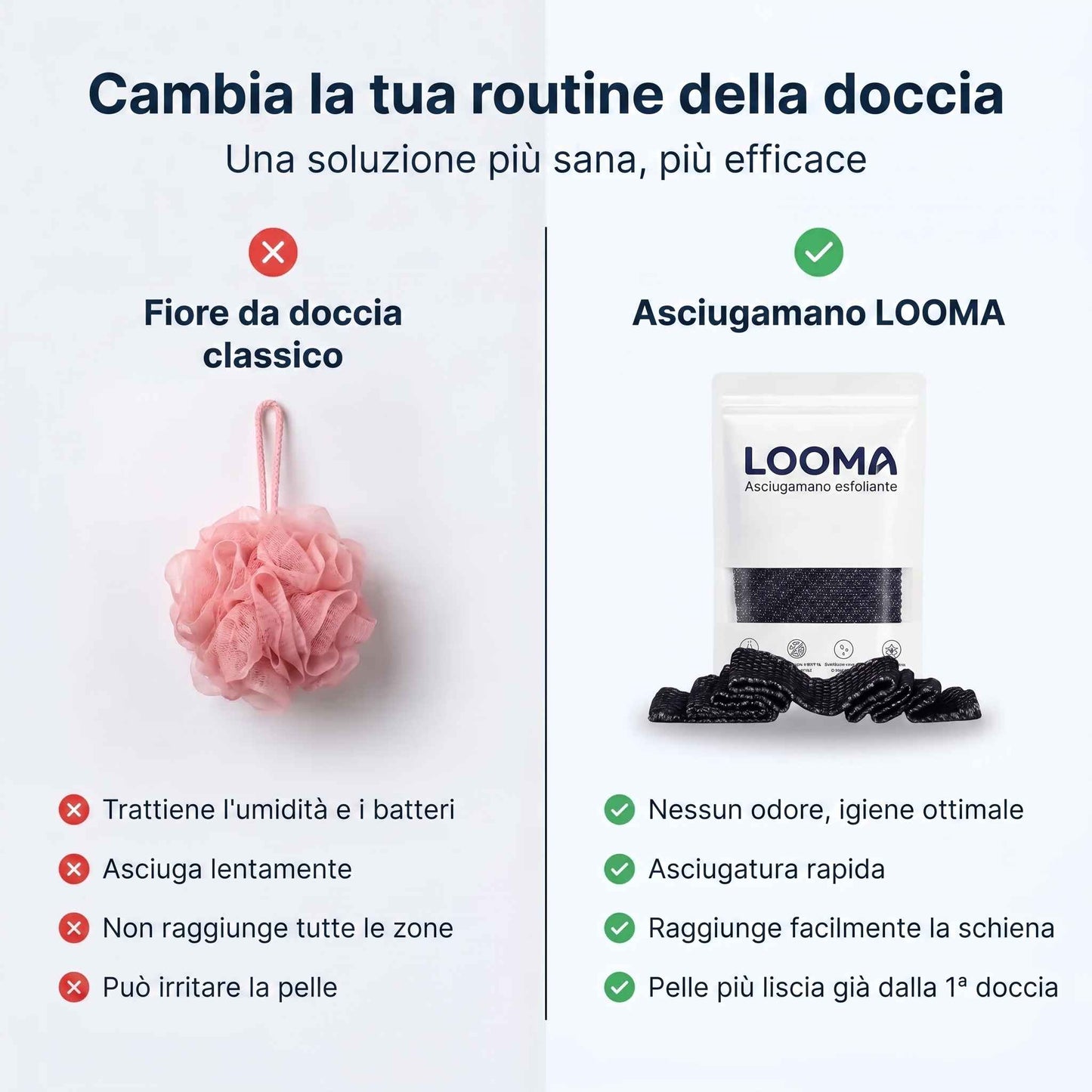 Asciugamano da doccia esfoliante LOOMA